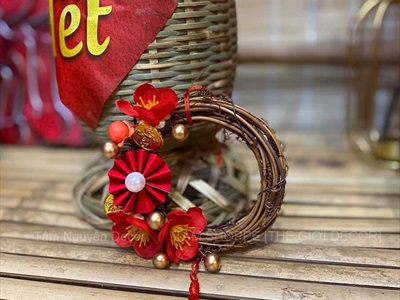 Vòng treo dây rừng Mai Đào Mini Decor Tết [Cute - Nhiều kiểu] PKT-TET-13